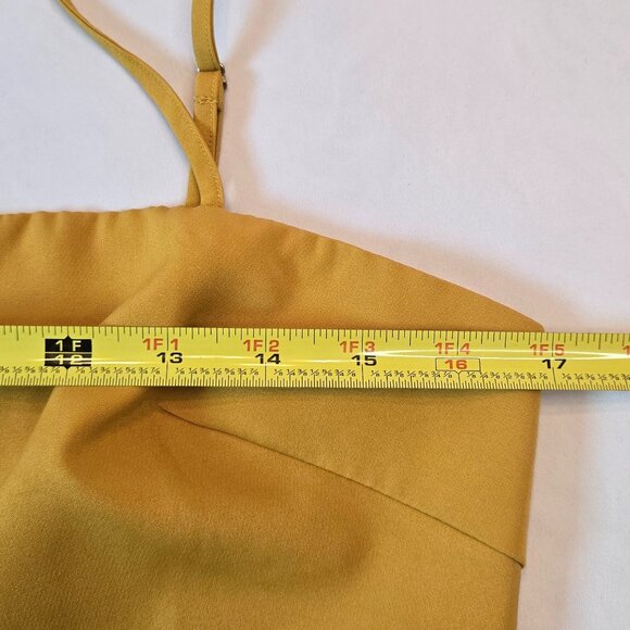 LUXXEL Women's Button Up Bralette Top  Sz: M Mustard - Picture 5 of 6